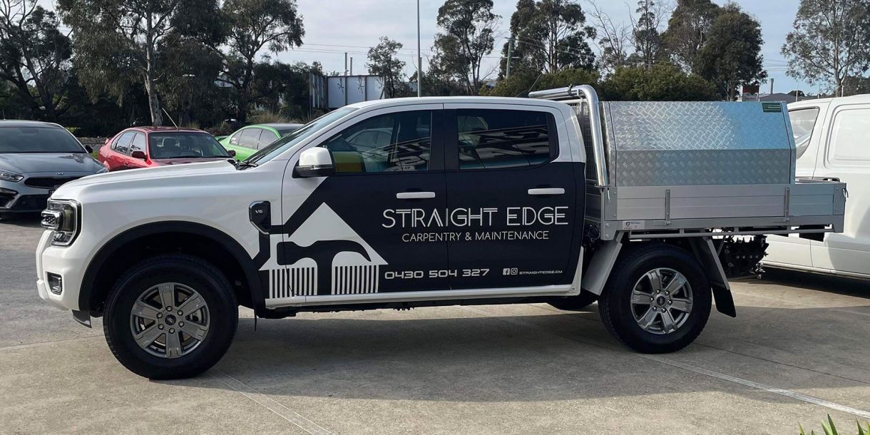 Ute Signage using single colour